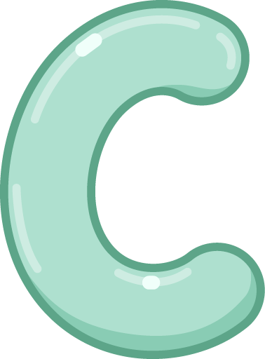 Illustrated capital C