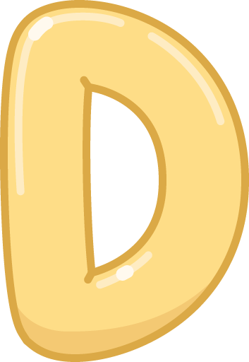 Illustrated capital D