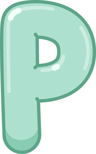Illustrated capital P