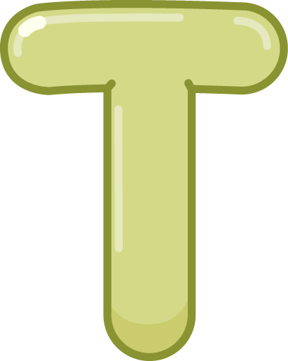 Illustrated capital T