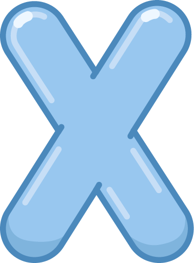 Illustrated capital X